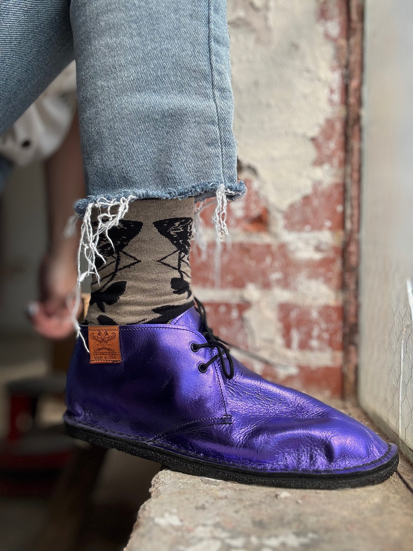 Dimovi Desert Boots - Metallic Purple