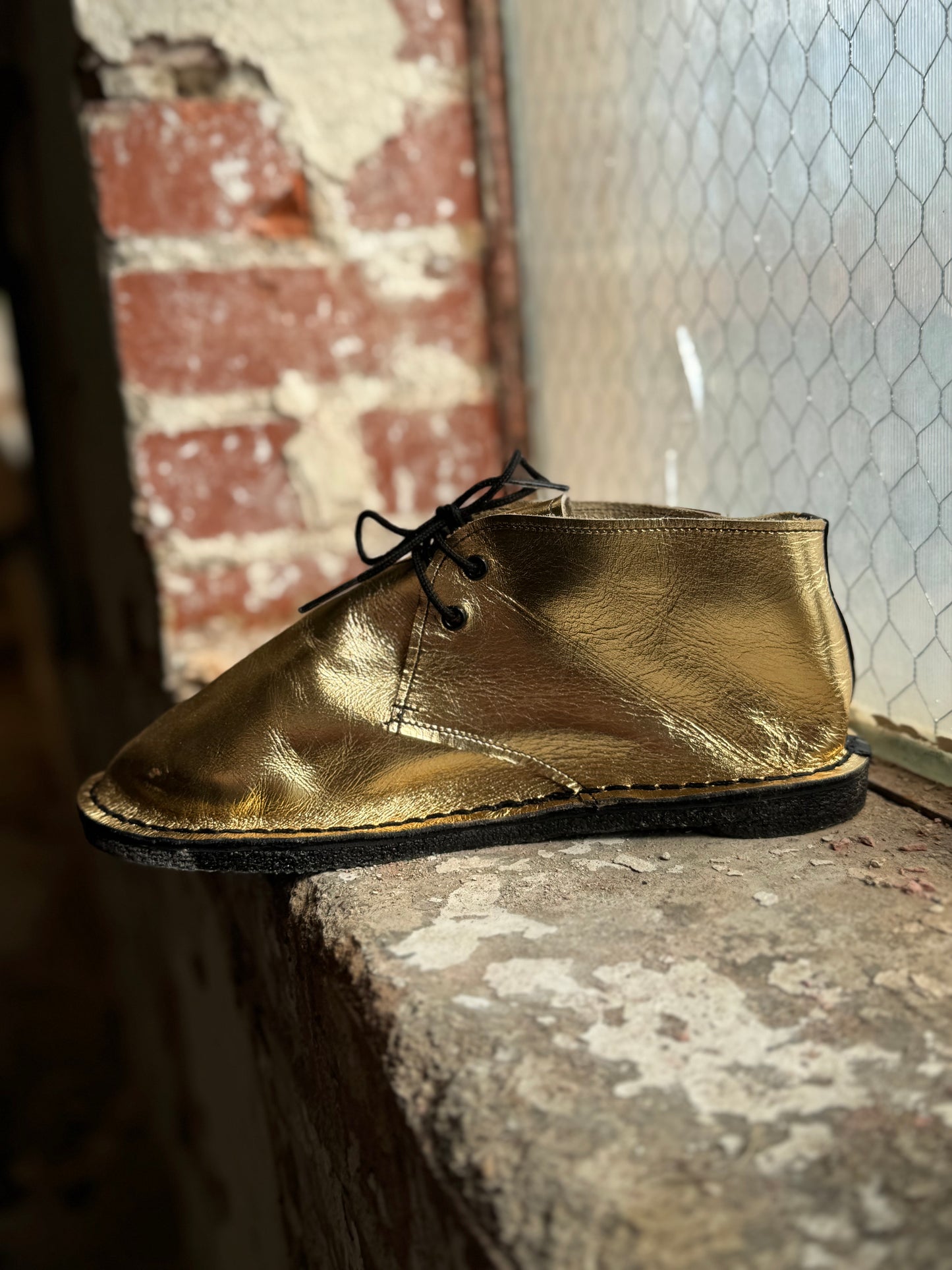 Dimovi Desert Boots - Metallic Gold