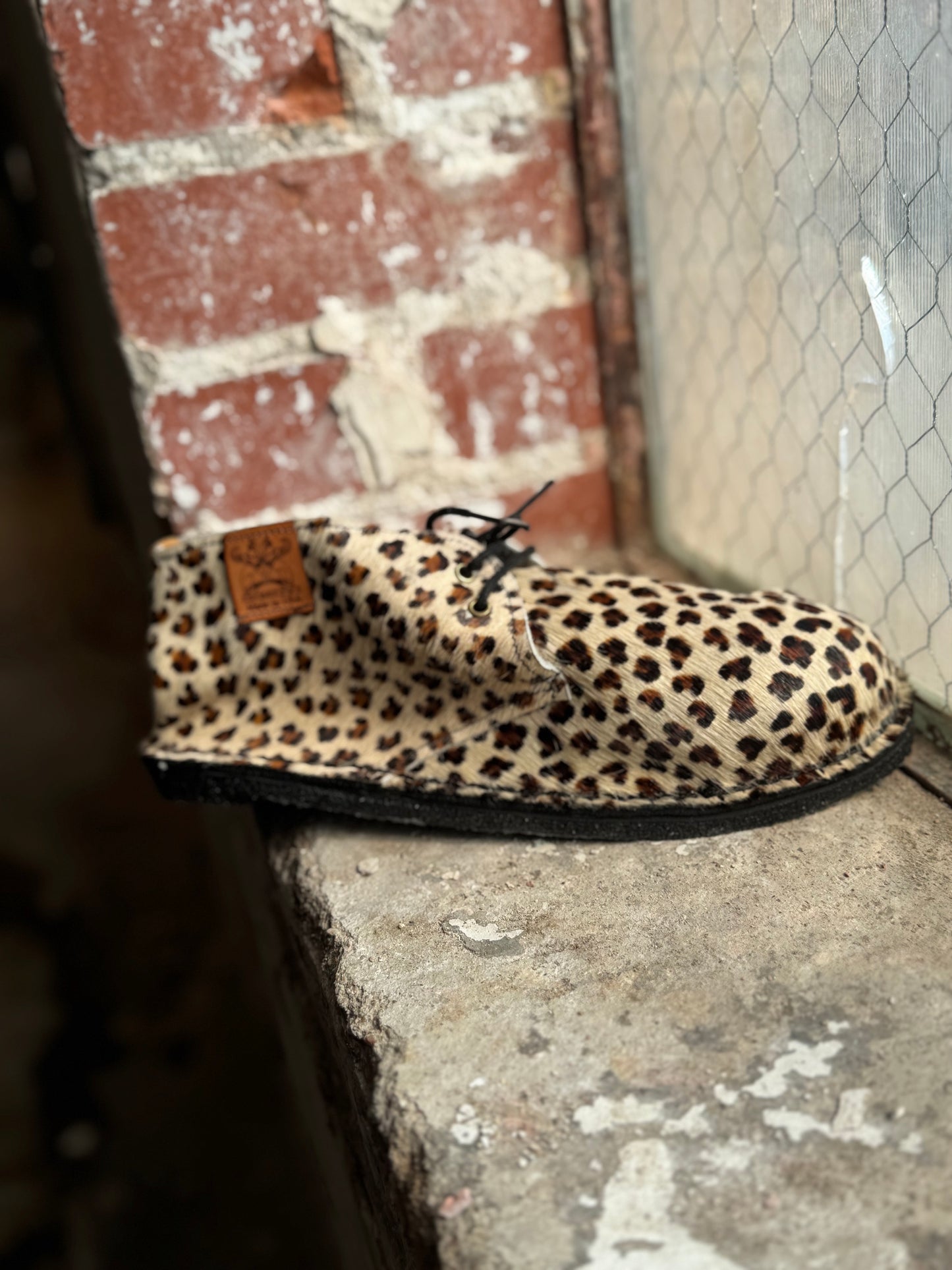 Dimovi Desert Boots - Baby Jaguar Fuzzy Leather
