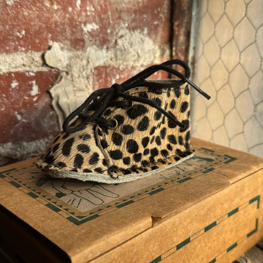 Baby Desert Boots - Handmade Leather Shoes - Cheetah